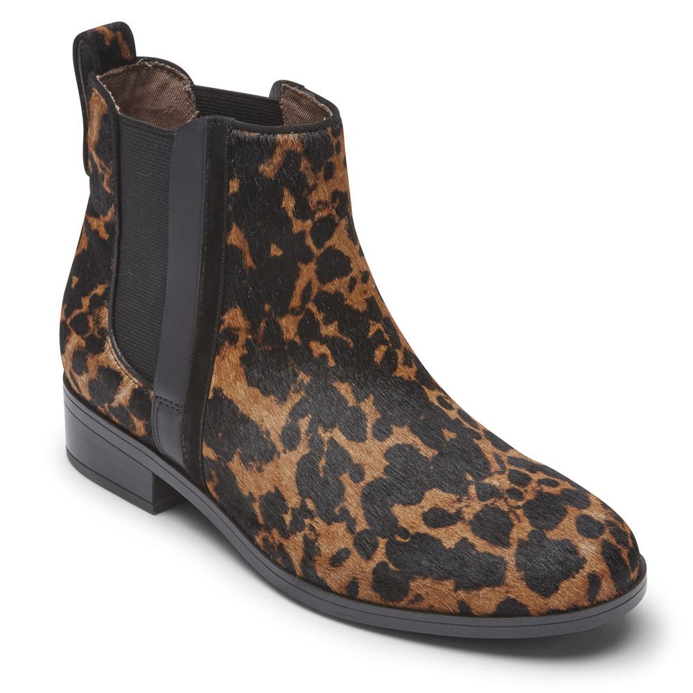 Rockport Womens Larkyn Chelsea - Boots Leopard - SIR827591